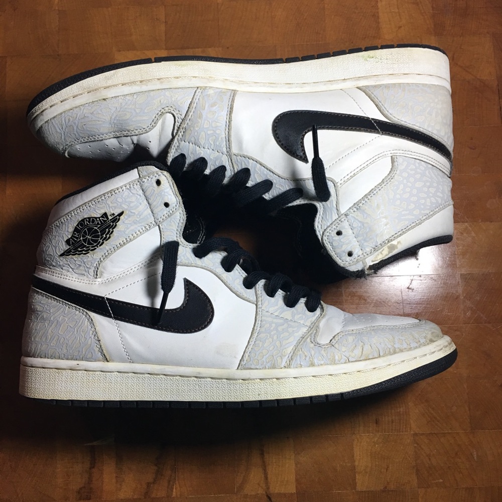 Air Jordan 1 “white elephant print” size 11